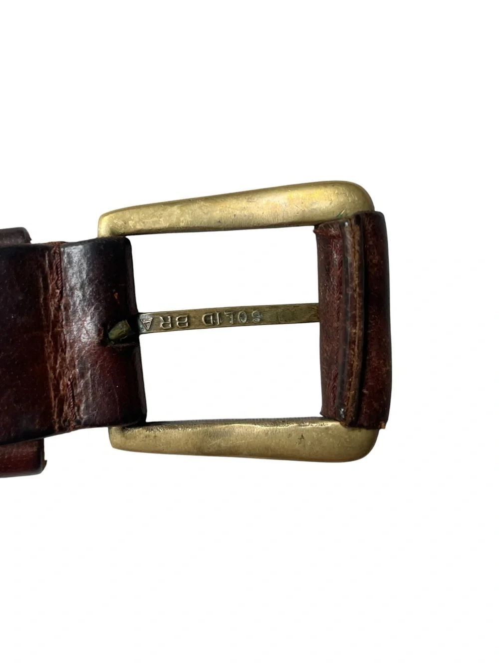 Vintage 70s Cow Leather Brown Belt Men's 29